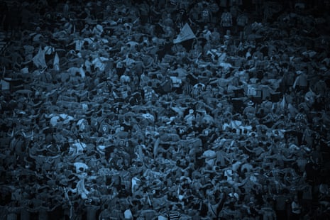 Manchester City fans do the Poznan in Istanbul