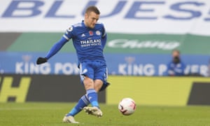 Leicester City’s Jamie Vardy ‘uses his speed and anticipation’, says Jürgen Klopp. ‘His technical level is really good too.’