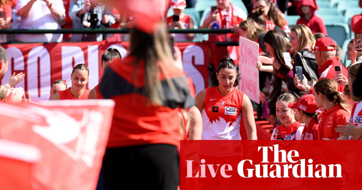 Australia news live: Swans fans turn up to support women’s team; Victorian premier rejects Liberals’ ‘thought bubble’ on criminal court reform | Australian politics Australia news live: Swans fans turn up to support women’s team; Victorian premier rejects Liberals’ ‘thought bubble’ on criminal court reform | Australian politics