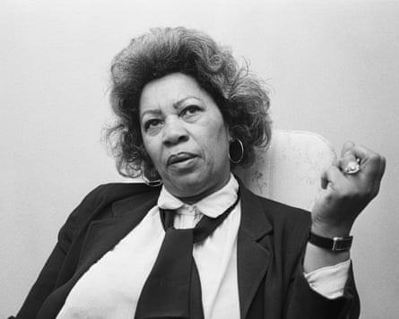 Black and white portrait of Toni Morrison