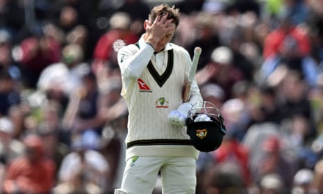 Australia’s Marnus Labuschagne bemoans his dismissal for 90 on day two of the Second Test.