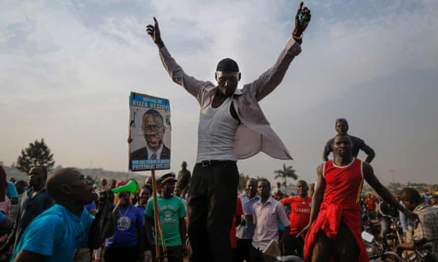 Opposition supporters in Uganda
