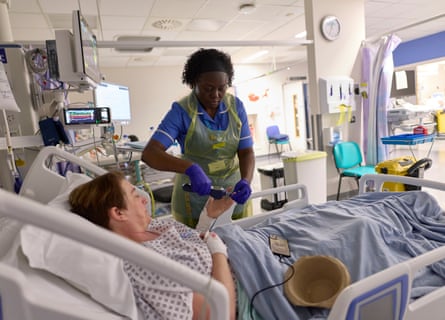 Tracey Wooton on the critical care ward is a diabetic patient