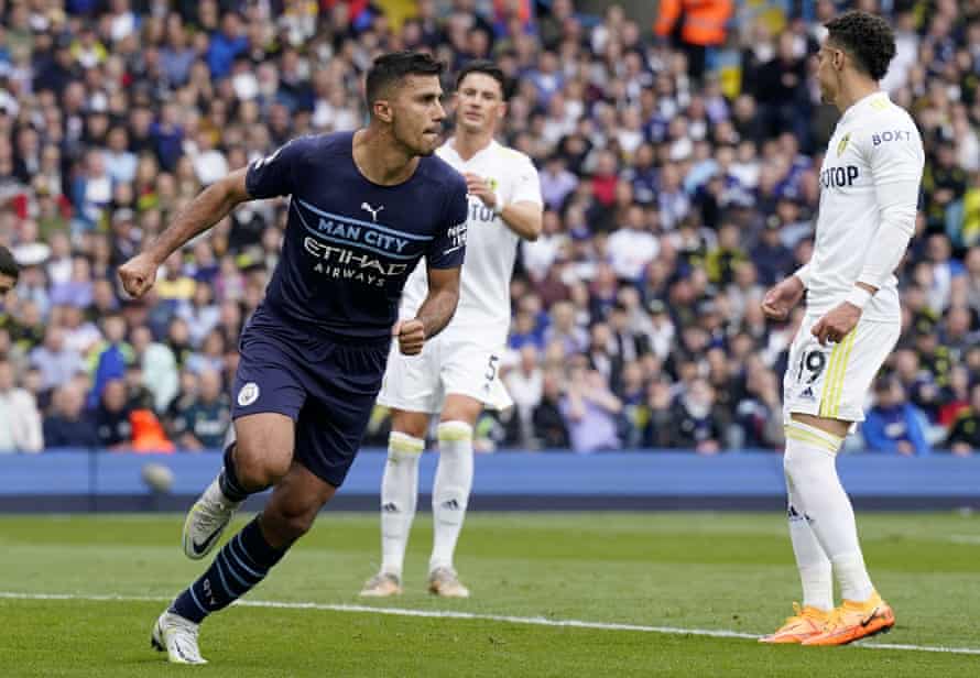 Jack Grealish is Manchester City’s new hype man as Rodri runs engine room | Manchester City 2 Rodri wheels away in celebration after scoring the opener