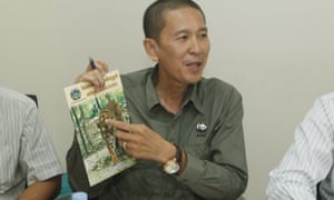 Chhith Sam Ath, Cambodian director of WWF, unveils the plan to reintroduce tigers into the dry forests of the country, where they have become virtually extinct due to poaching.