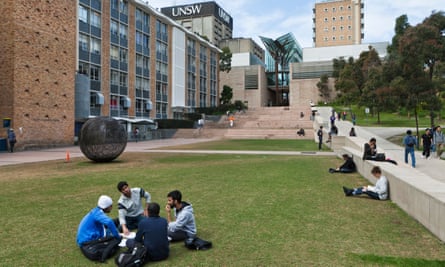 Students on the campus of the University of New South Wales (pre-Covid).
