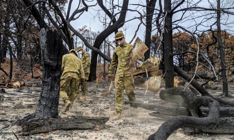 Aftermath of bushfires on Kangaroo Island, South Australia
