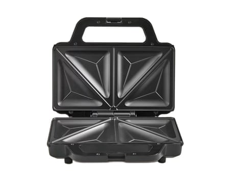 An open George Home Textured Deep Fill Sandwich Toaster