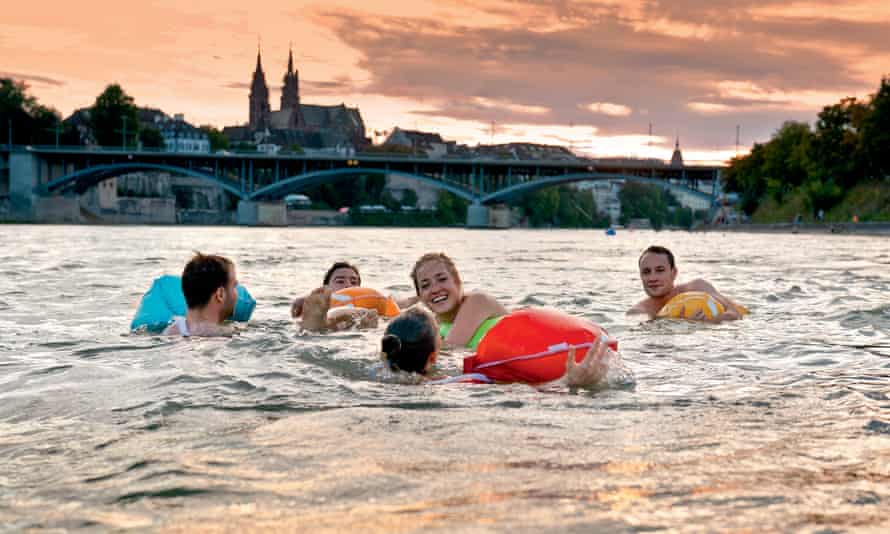 Swimming the Rhine in Basel