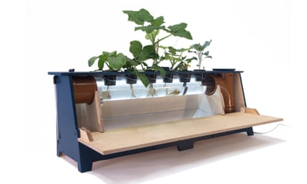 A hydroponics unit