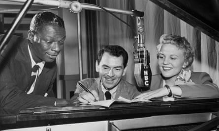 Peggy Lee with Nat King Cole and her partner David Barbour.