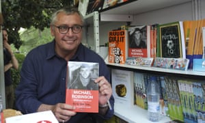 Michael Robinson at a book fair in Madrid.