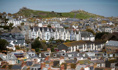 St Ives in Cornwall, where many properties are owned as holiday homes.