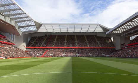 Liverpool’s planned expansion of the Anfield Road stand would increase the stadium’s capacity by 7,000. 