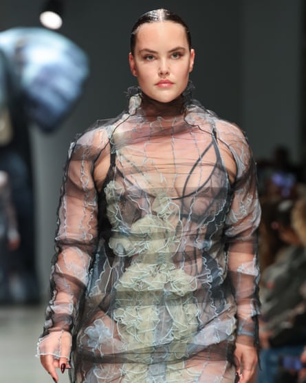 A model walks the runway during the Ester Manas show at Paris fashion week