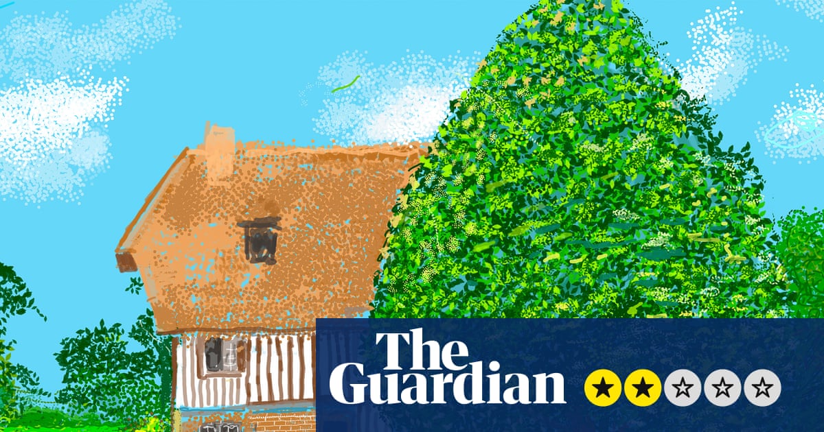 David Hockney review – a 90-metre vision of nature that only looks great on your phone