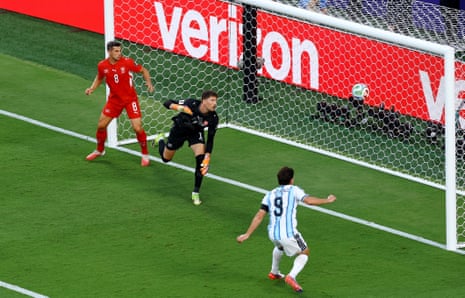 Switzerland’s goalkeeper Gregor Kobel is beaten