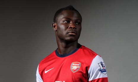 Emmanuel Frimpong, pictured during his Arsenal playing career, announced his retirement last month at the age of 27.