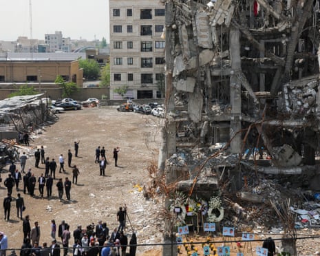 Damage at sites previously targeted by US-Israeli strikes in Tehran, Iran