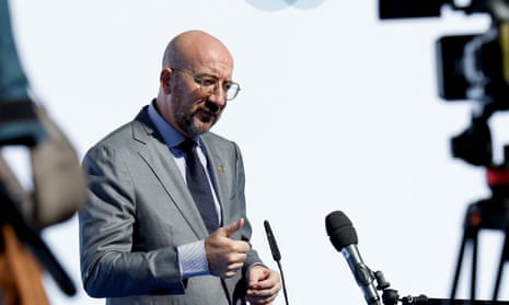 European Political Community summit in GranadaEuropean Council President Charles Michel speaks to the media at the European Political Community summit, in Granada, Spain October 5, 2023.
