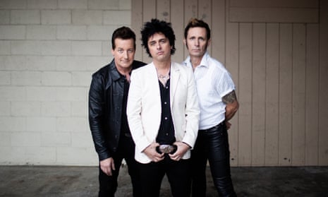 Green Day’s Tré Cool, Billie Joe Armstrong, and Mike Dirnt.