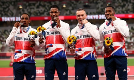 CJ Ujah, Zharnel Hughes, Richard Kilty and Nethaneel Mitchell-Blake