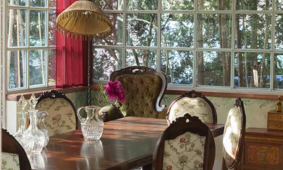 Antique furniture in the dining room.
