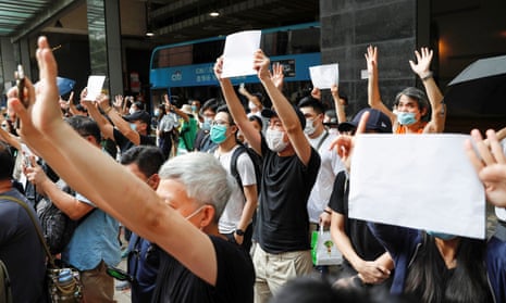Protests in Hong Kong against the new national security law. 