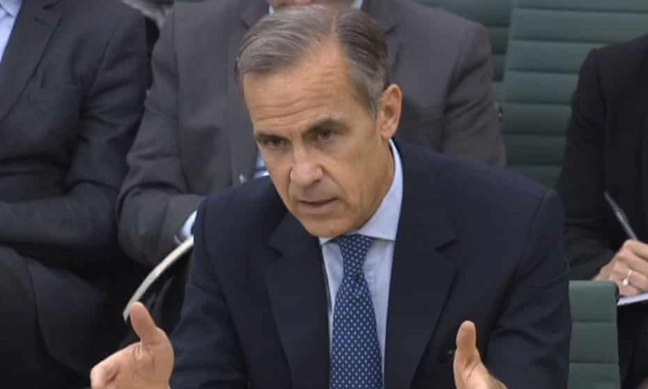 Governor of the Bank of England, Mark Carney, testifying to the Treasury committee today.