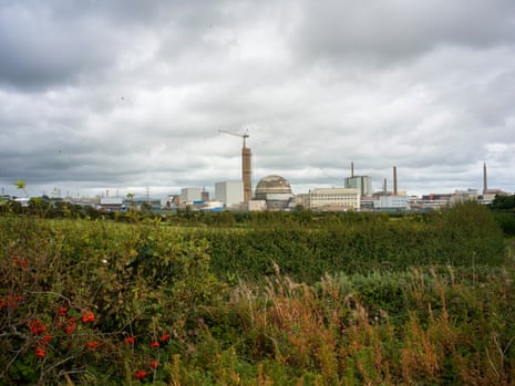 Sellafield nuclear power plant seen from across a field