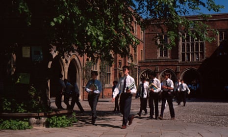 Pupils at Winchester College, Rishi Sunak’s former school.