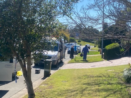 Police at the scene where Marco Tapia was gunned down in a home invasion in Glen Alpine