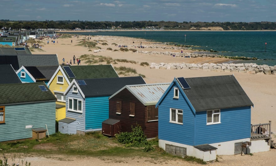 Martin Morales has rented a beach hut on Mudeford Sandbank beach, Dorset.