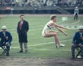 Mary Rand in the women's long jump final during the Tokyo Olympics in 1964.