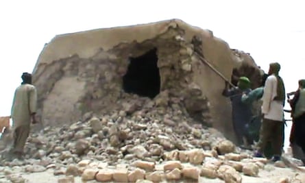 Malian jihadists attack the Unesco world heritage site in Timbuktu in 2012.
