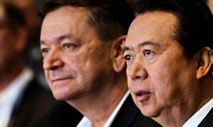 Interpol vice-president Alexander Prokopchuk (L) with the president, Meng Hongwei, in 2017 2302.jpg?width=300&quality=85&auto=forma