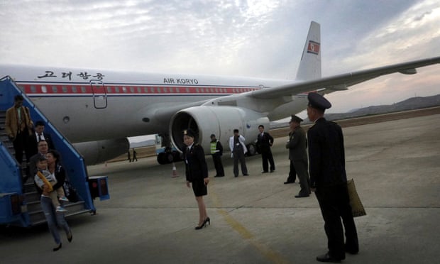 Passengers disembark an Air Koryo flight in Pyongyang in 2014