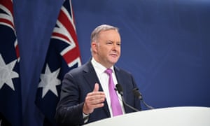 Labor leadership contender and member for Grayndler Anthony Albanese speaks to the media in Sydney, Monday, May 27, 2019. Albanese is currently running unopposed for the Labor leadership after Jim Chalmers announced he would not run. (AAP Image/Joel Carrett) NO ARCHIVING