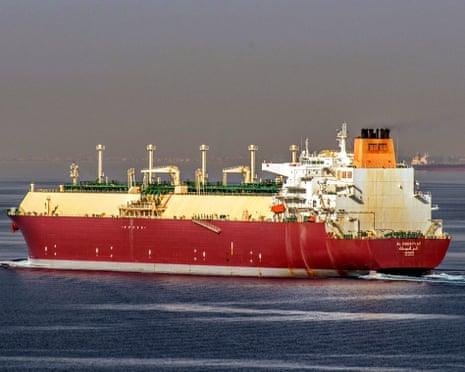 Qatari LNG tanker Al Rekayyat in a file shot