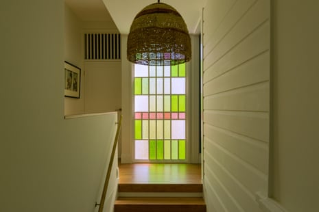Light shining through stained glass