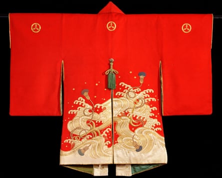 Woman’s firefighting jacket and hood.