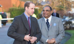 Paul Sabapathy with the Duke Of Cambridge in 2014.