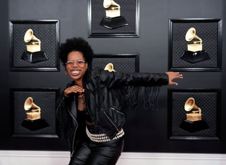 Georgia Anne Muldrow arrives at last year’s Grammy awards in Los Angeles.