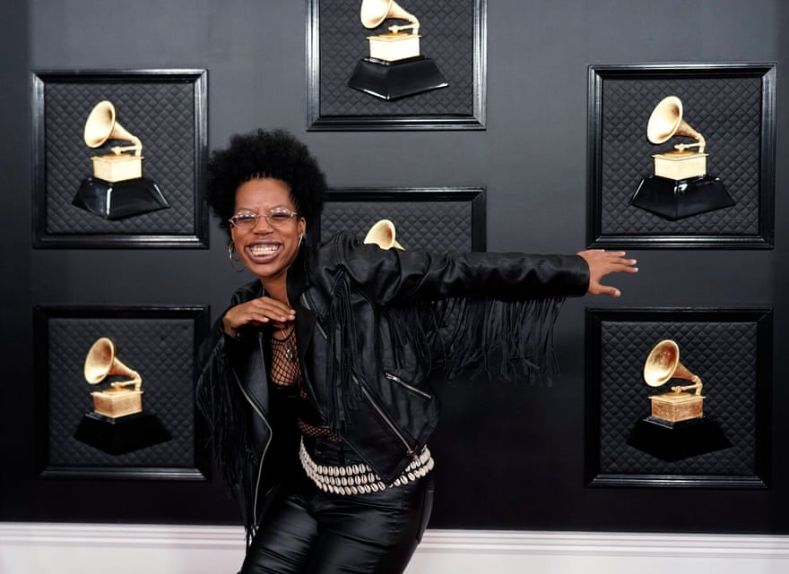 Georgia Anne Muldrow arrives at last year’s Grammy awards in Los Angeles.