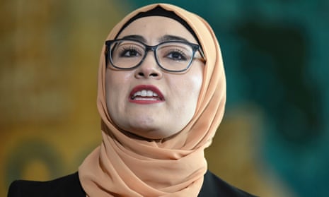 Fatima Payman announcing she had quit the Labor party last week.