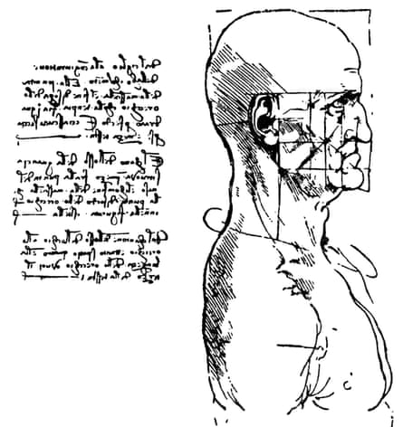 Leonardo’s study of the proportions of a human head