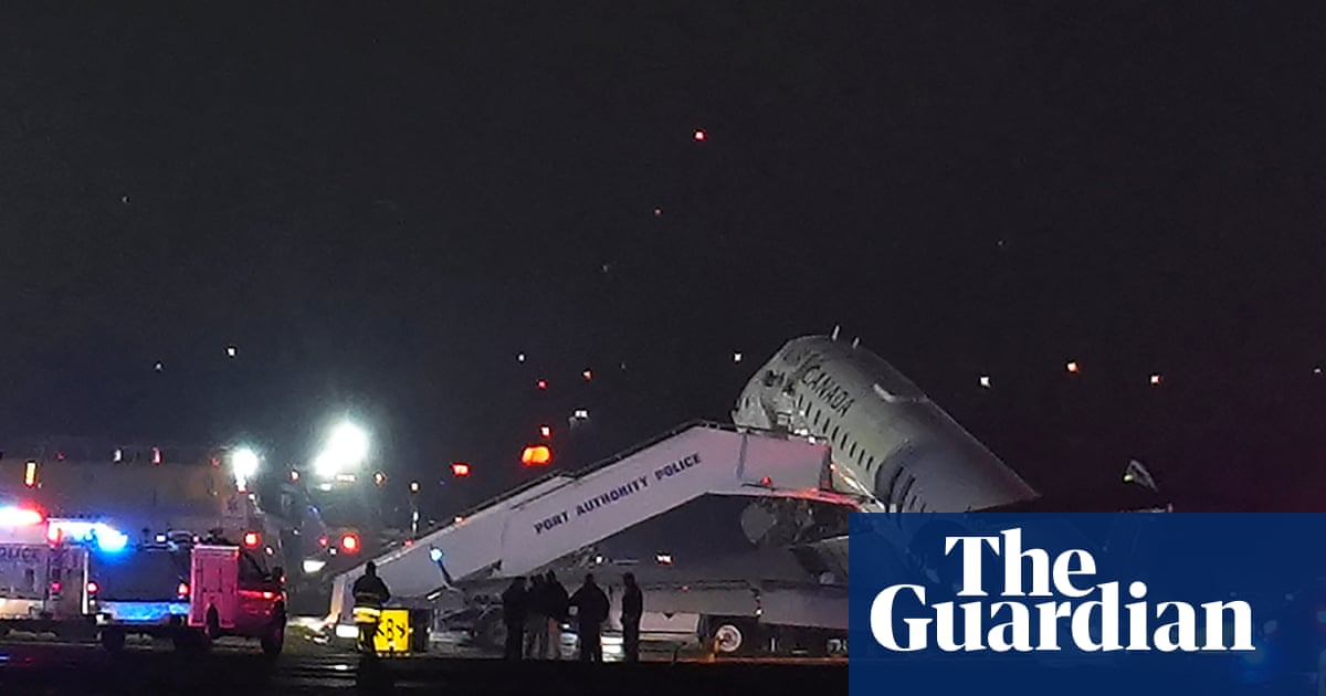 Air Canada plane collides with ground vehicle at New York’s LaGuardia airport, halting all flights