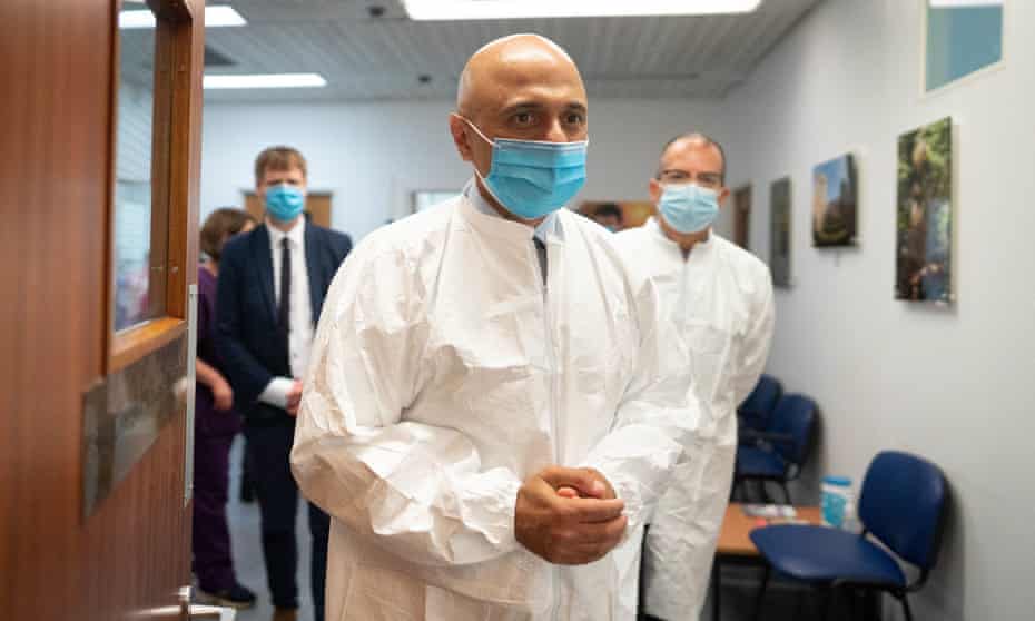 Health Secretary Sajid Javid visits St George's Clinical Research Facility in London following Moderna announcement.