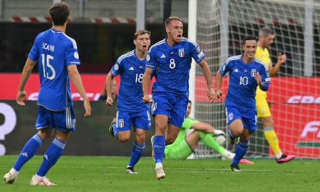 Euro 2024 qualifiers: Italy 2-1 Ukraine, fan banner overshadows Romania ...
