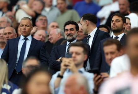 Newcastle chair Yasir al-Rumayyan successful nan stands earlier nan Liverpool match.